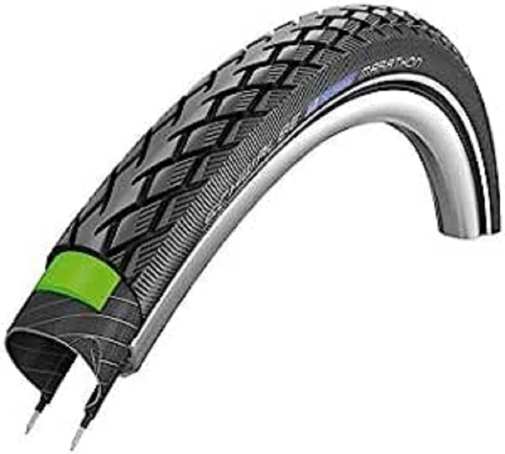 Schwalbe Green Marathon Tire - 20 x 1.50, Clincher, Wire, Black/Reflective, Perf