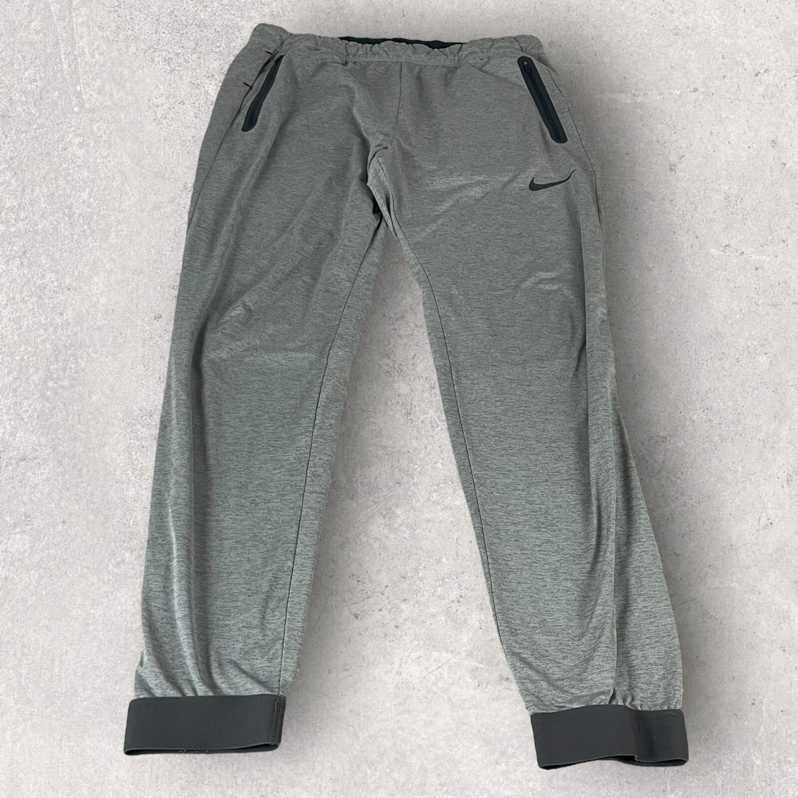 Nike Joggers Mens XLT Dri Fit Training pants Gym Gray Cuffed 833383038