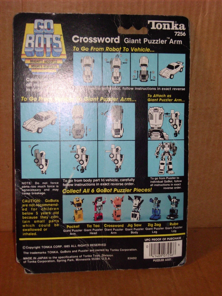 CROSSWORD MOSC Giant Puzzler Arm GoBots Go-Bots Robo Machines Transformers 1985 - Image 2 of 4
