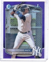 2025 Bowman - Chrome Prospects Richard Matic #BCP-71 Purple 231/250