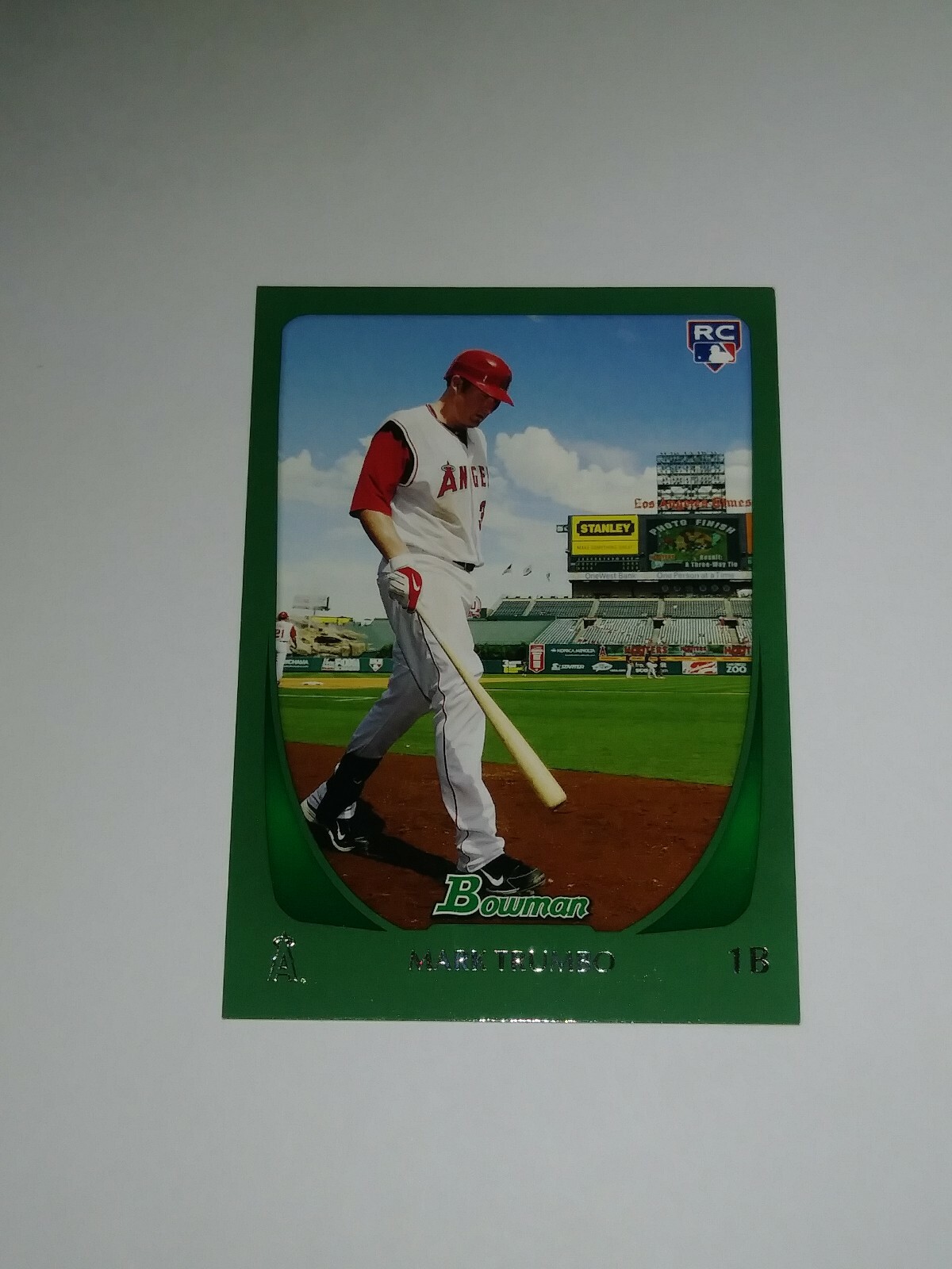 2011 Bowman  ** GREEN FOIL ROOKIE **  #193 Mark Trumbo RC  #D / 450