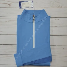 Tailored Sportsman ICEFIL Long Sleeve Ziptop Shirt - Pool/Silver/White