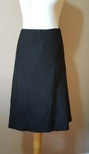 DAMART SIZE 26 L27 BLACK 3/4 LINED ELASTICATED PULL ON SKIRT A6