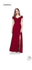 long burgundy bridesmaid dress