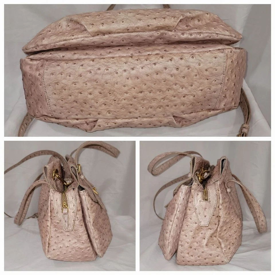 Bolso Bandolera Marc by Marc Jacob's Blush Rosa Avestruz Repujado Cartera Hombro Foto 2 de 4