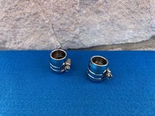 38 Oil Line Chrome Grooved Hose Clamps Finisher Harley Softail Dyna Sportster