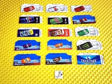 (15) COKE OR SODA VENDING MACHINE 12oz "CAN" VEND LABEL VARIETY PACK - New / OEM