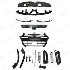 For Accord Sport 2018-2020 Front Gloss Black Grille /LED Fog lights Kit/Brackets