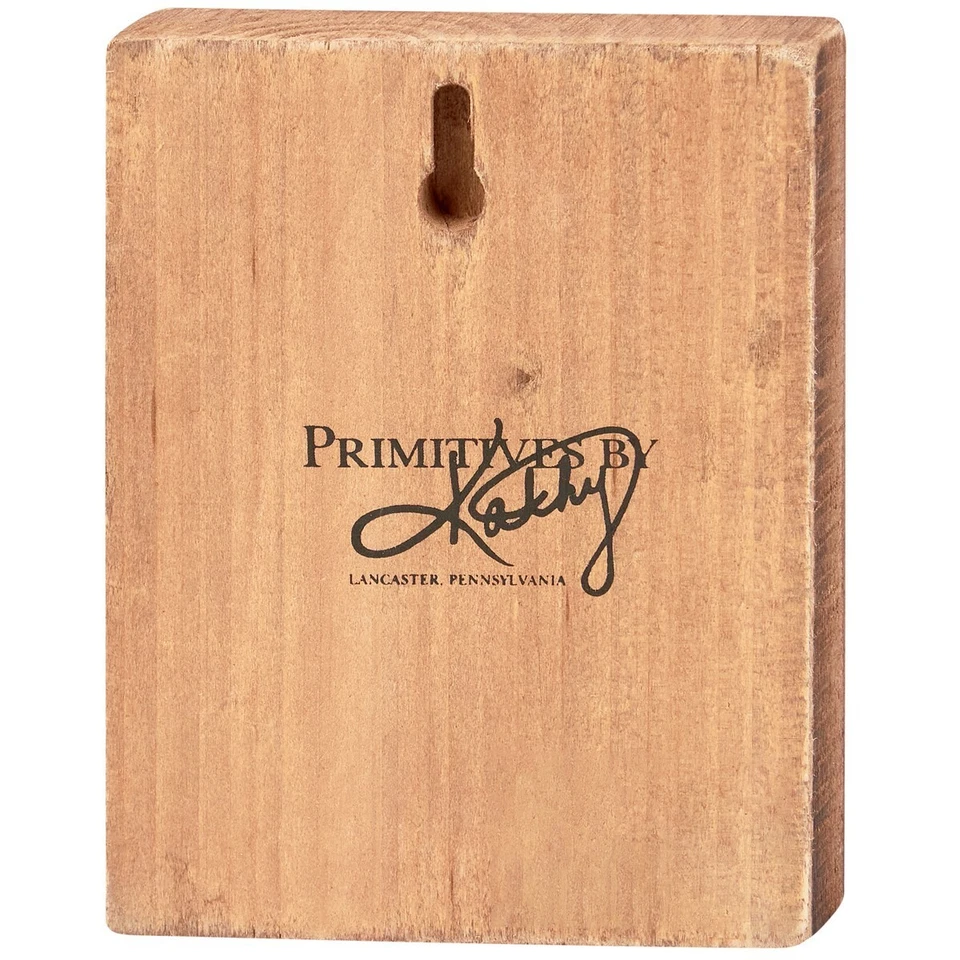 Letrero de bloque de madera de otoño rústico de Halloween Primitives de Kathy Tabby Cat as a Witch Foto 3 de 3