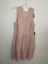 NWT Womens Lace Pale Pink Express Dress $88 Size 10