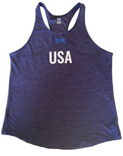 TYR Womens Tank - Navy Blue - Size Medium - Sport Running Swimming