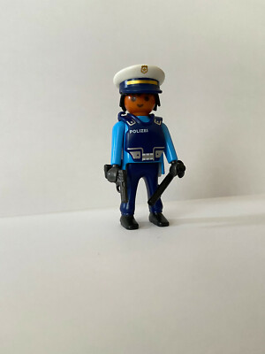 Personnage Playmobil Policier Montagne - Commissariat, Fourgon, Prison - Occasion Comme Neuf