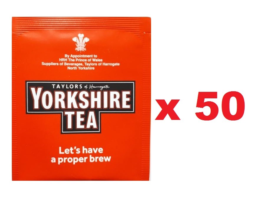 Yorkshire Tea Individually Wrapped Tagged Enveloped One Cup Tea Bags