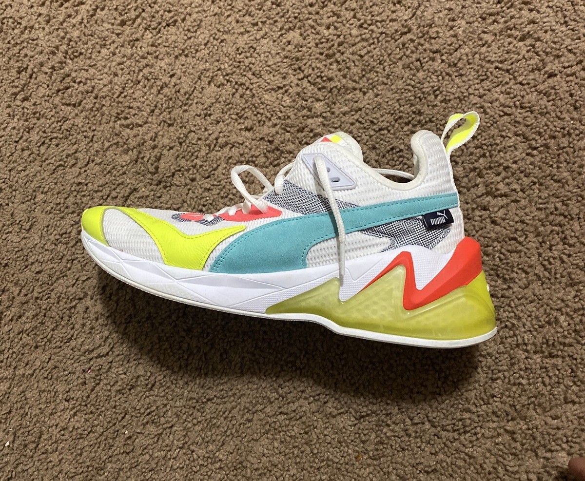 Puma LQDCELL Cell Origin White Neon Yellow Orange Green Mens size