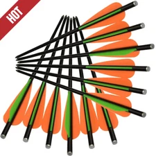 12Pcs Fiberglass Crossbow Bolts Archery Arrows With Screw Point 14 16 18 inch