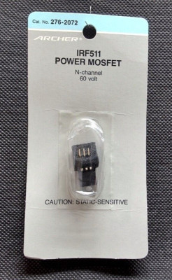 Archer (Radio Shack) 276-2072 IRF511 TO-220 N-Channel Power MOSFET ...