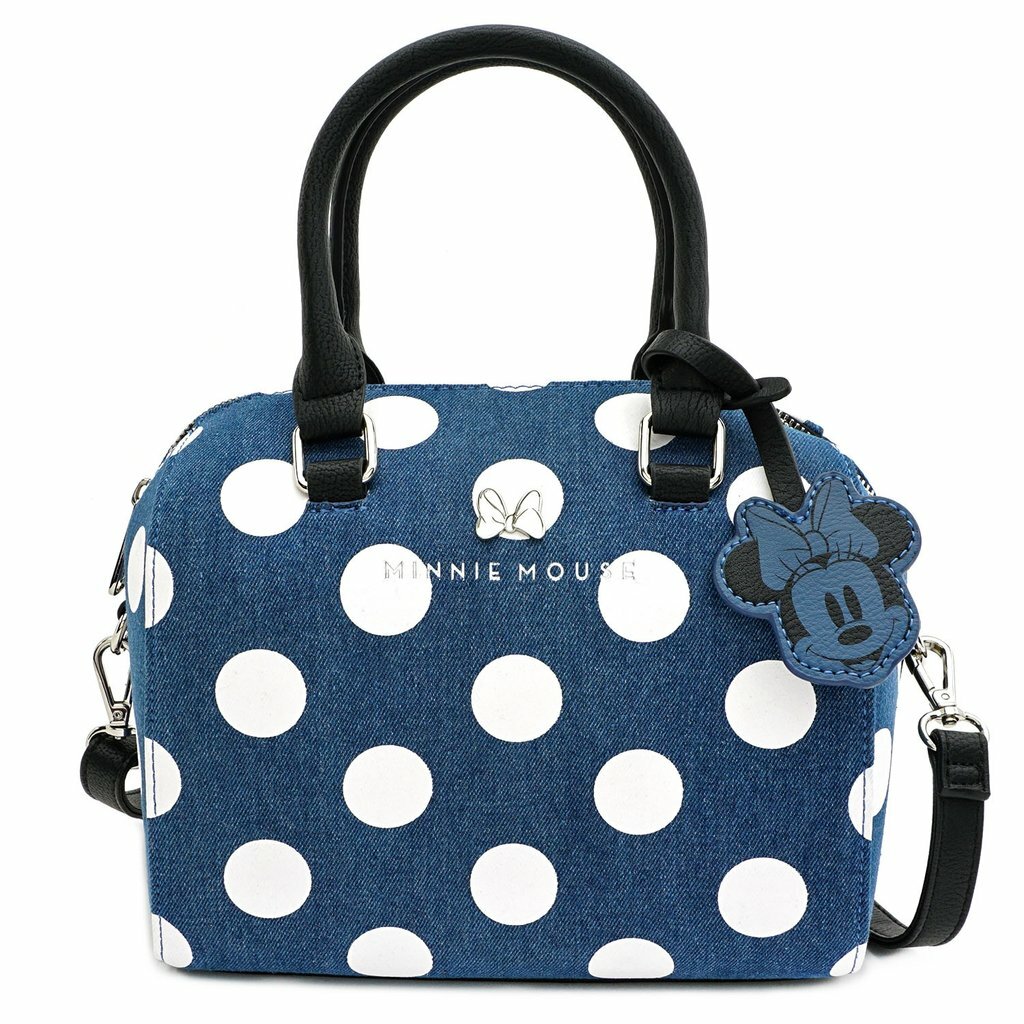 Brand New Disney X Loungefly Minnie Mouse Denim Polka Dot 