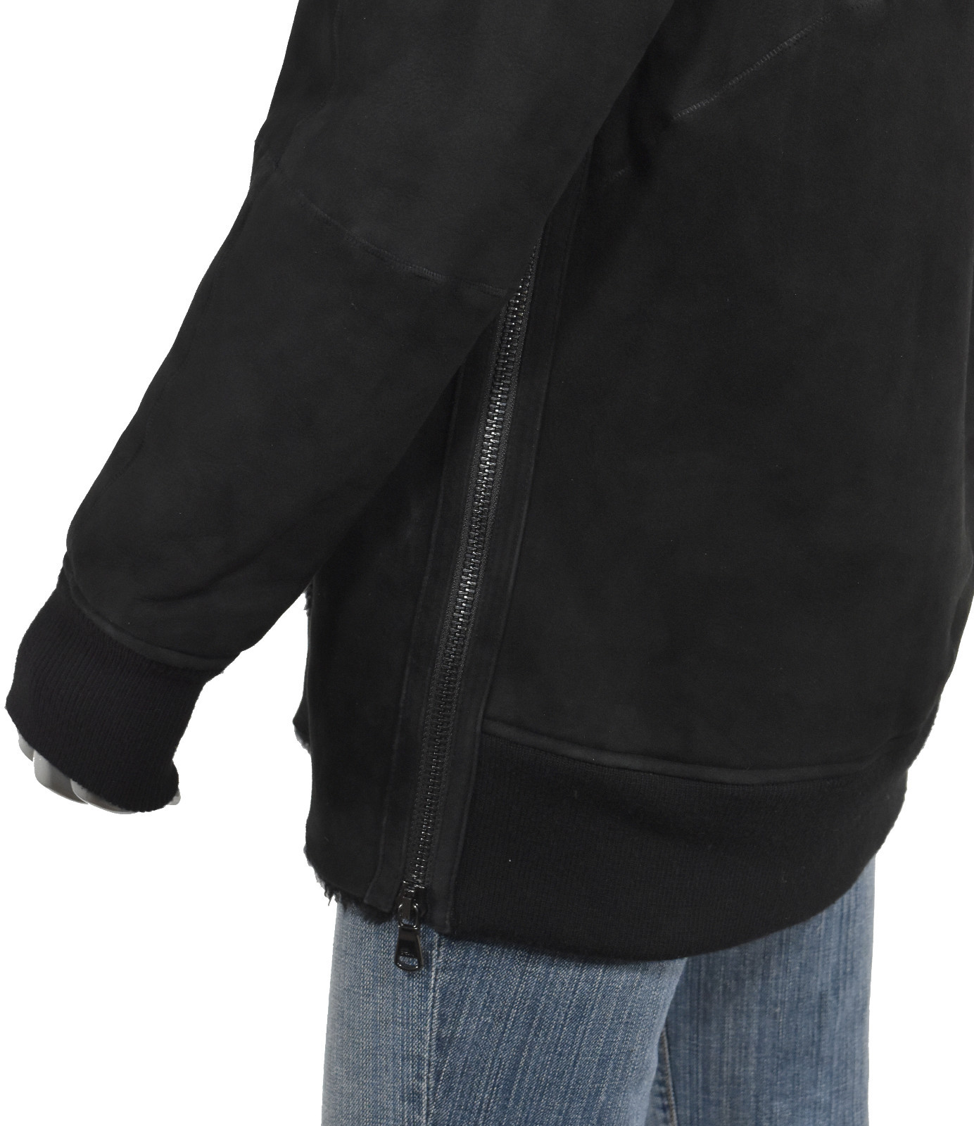 Women's Ralph Lauren Polo Sport Black Shearling Fur Pullover Jacket New $1998 image 3