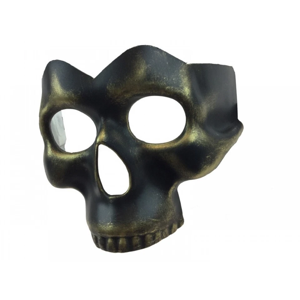 Phantom Half Skull Face Mask Halloween Costume Masquerade Mask [Gold] - Image 3 of 3