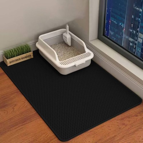 Double Layer Cat Litter Mat Non-Slip Washable Pad for Cats Litter Box, Paw Clean - Picture 15 of 17