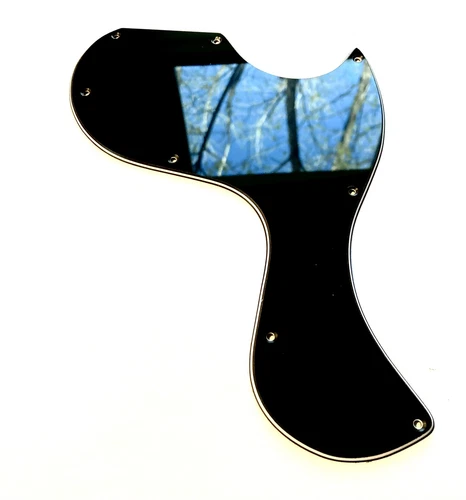 GaryG's Custom Pickguard for Gibson SG Junior 1963-1966 3 Ply Black/White/Black