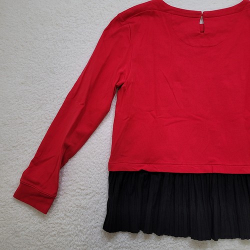 Vineyard Vines Girl’s Knit Top Red With Black Ruffle Hem Size XL 16 Pre-owned - Picture 11 of 13