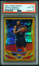 2004 Andre Iguodala Topps Chrome Gold Refractor /99 RC PSA 8 Pop 2!