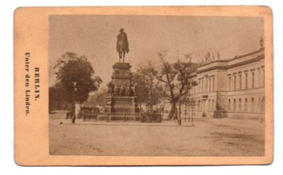 Berlin CDV Foto Unter den Linden um 1880 