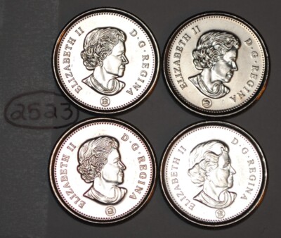 Canada 2013 2014 2015 2016 10 cents Elizabeth II Canadian Dime Lot