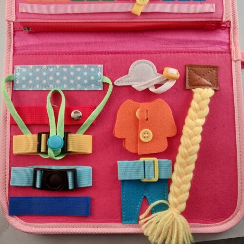Pink Fidget Blanket Busy Board Seniors Fidget Sensory Anxiety - Picture 8 of 10