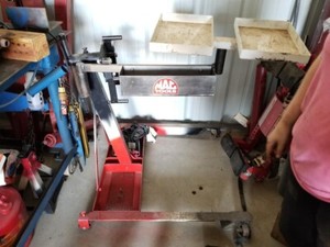 Custom Modified Portable Solid Steel Heavy Duty Engine Stand w/Parts Bins