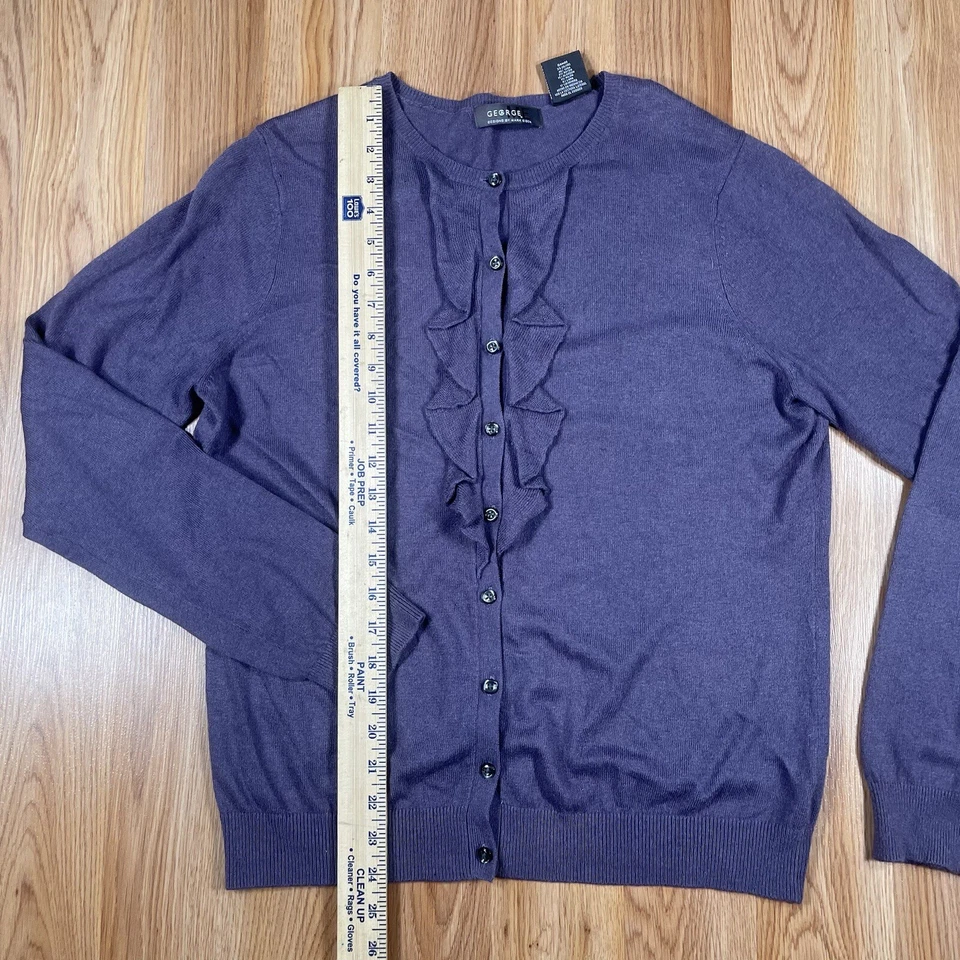 Suéter George Me Mujer XL X-Large Gris Manga Larga Cárdigan Tejido Mezcla Seda Foto 3 de 4