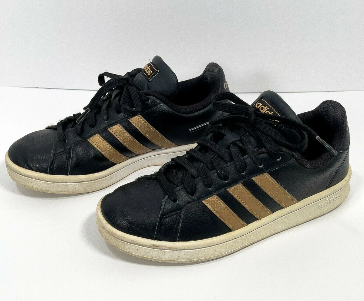 Adidas grand court black and gold outlet