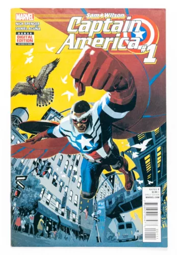Captain America: Sam Wilson #1 (2015 Marvel) by Nick Spencer & Daniel Acuna! NM-