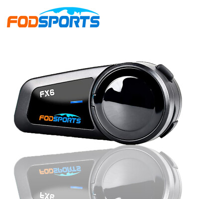Bluetooth Moto Casco Interfono Cuffie Auricolari 1000M 6 Ciclista BT  Intercom FM | eBay