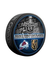 2021 Stanley Cup 2nd Rd Colorado Avalanche vs Vegas Golden Knights Puck In Stock