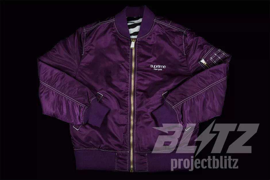 VESTE MA 1 SUPREME CONTRAST STITCH RÉVERSIBLE VIOLET SS17