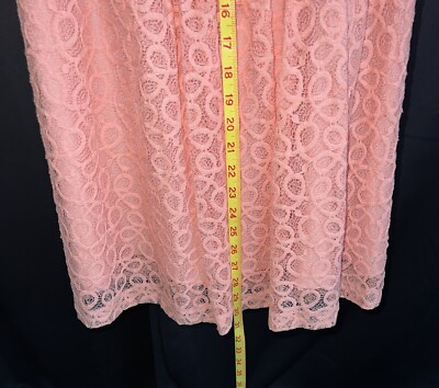 Forever 21 Peach Crochet Lace Fit & Flare Dress Small Cap Sleeve Casual NWT  | eBay