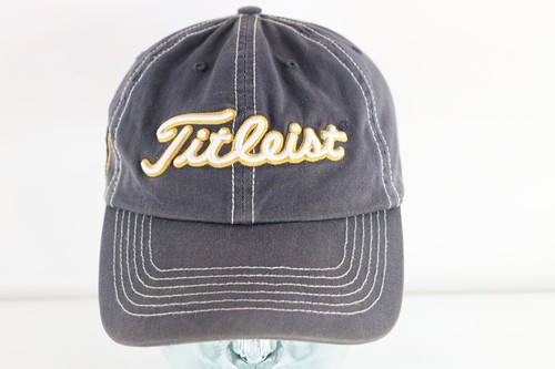 Vintage Titleist Distressed Spell Out University of Michigan Golf Hat Cap Blue