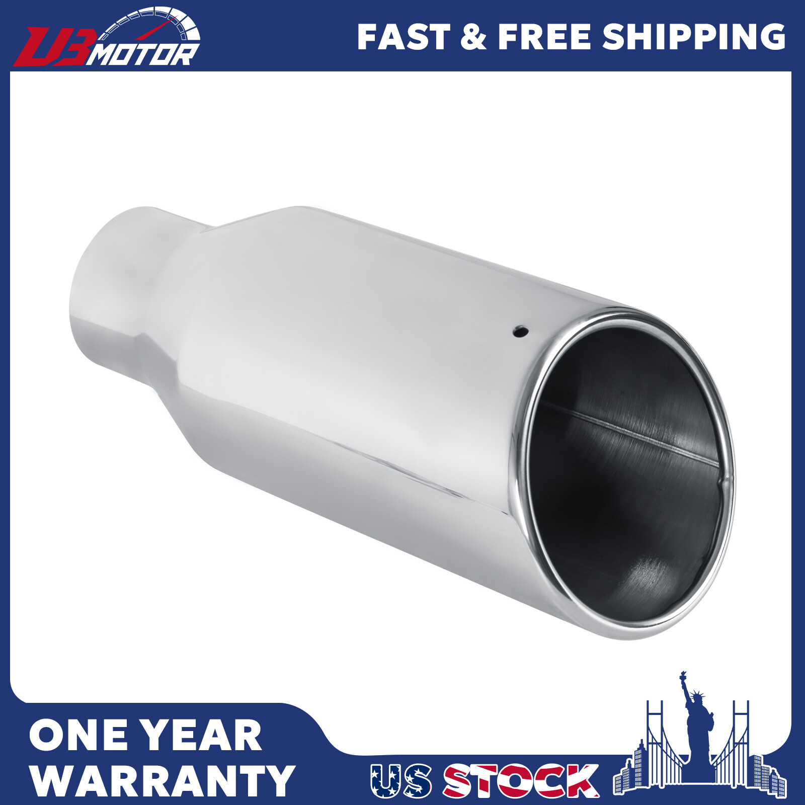 1X Silver Diesel Exhaust Tip 3