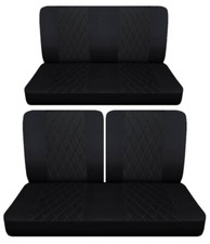 Fits 1951 Pontiac Chieftain 2door Hardtop Front And Rear Bench Seat Covers Black