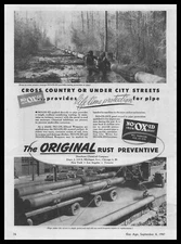 1947 Dearborn Chemical Co No-Ox-Id Iron Rust Preventive Pipeline Photos Print Ad