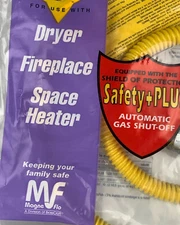 Gas Connector Hose 48" Magneflex Coated Stainless Steel 1/4" x 48" Dryer  Z1