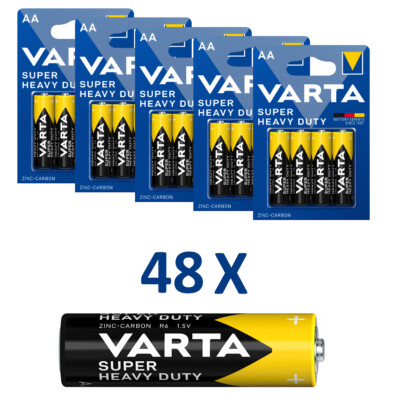 12x4er Blister-Varta Superlife Heavy Duty Mignon AA R06 Batterie MN1500 1,5V  