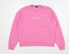 Womens UK Size 6 Primark Pink Pullover Sweatshirt