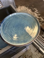 Genware Terra Porcelain Aqua Blue Plates