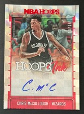 ks 2017-18 Panini NBA Hoops Chris McCullough Red Hoops Ink Auto #13/25 Nets