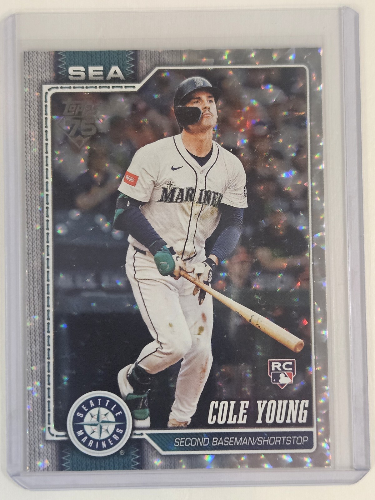 2026 Topps #129 Cole Young Aqua Rainbow Foil