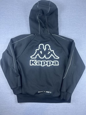 Kappa x Primark Hoodie Black Reflective Logo Pullover Sweatshirt Size M
