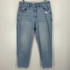 Hollister Jeans Women's Size 11R Blue Light Wash Curvy High-Rise Mom
